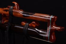 Macassar Ebony Native American Flute, Minor, High D-5, #G7Ca